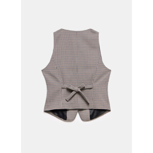 Mint Velvet Neutral Check Waistcoat